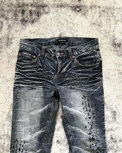 LOWBOX FLARED STONE WASH DENIM 