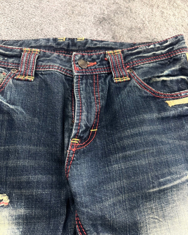 SHINEHILL "BLEACHED VEINS" DENIM (S-M)