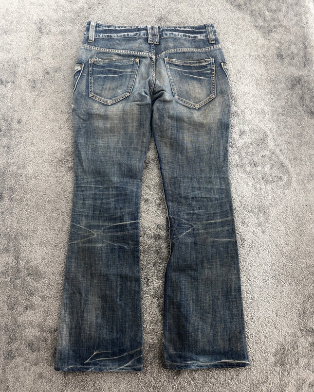 MICHEL KLEIN "SHADOW FLARE" DENIM (S-M)