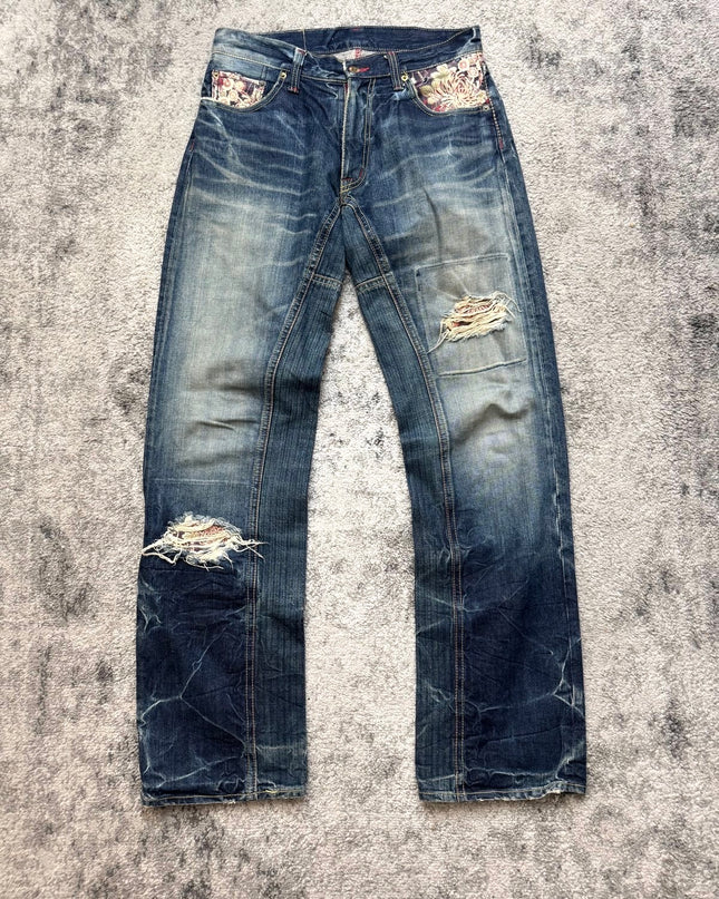 ETERNAL "KIKU FLOWER" DENIM