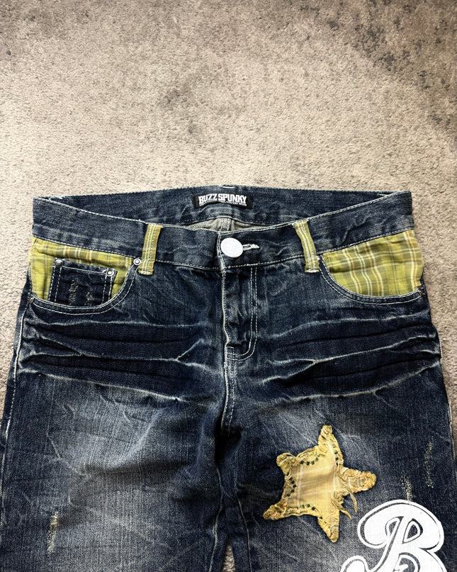 BUZZ SPUNKY "DISTRESSED PATCH" DENIM (M)