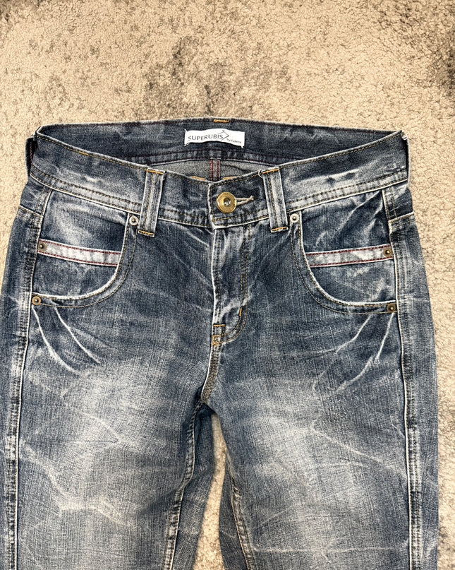 SUPERUBIS "FRACTURED INDIGO" DENIM