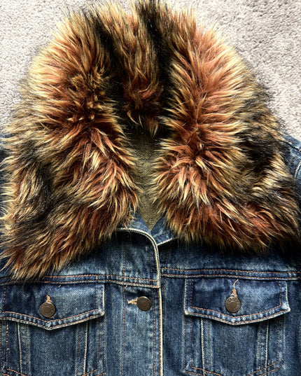 HEISEI "FUR RIOT" DENIM JACKET (S)