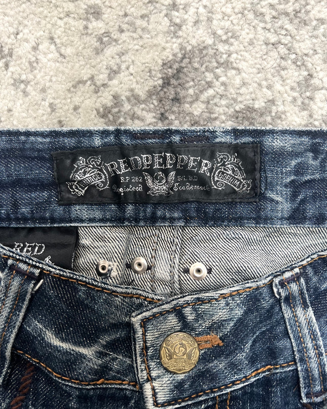 RED PEPPER HEAVY WASH FLARE DENIM 