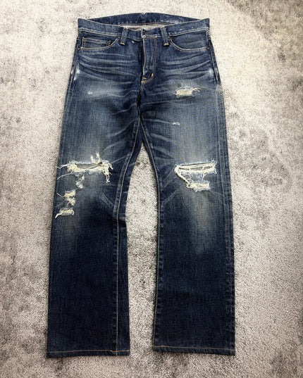 BACKNUMBER "FRAYED MIDNIGHT" DENIM (S-M)