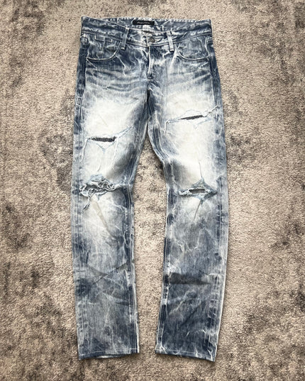 BLACK BY VANQUISH "NOISE BLEACH" DENIM