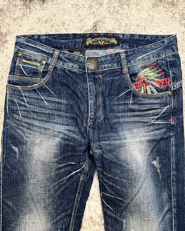 RED PEPPER "CRIMSON MIRAGE" DENIM