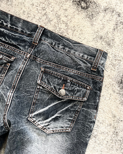 LOWBOX FLARED STONE WASH DENIM 