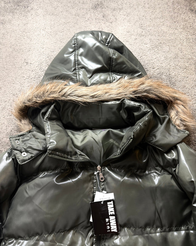 TAKEAWAY "OLIVE GLOSS" PUFFER (M)