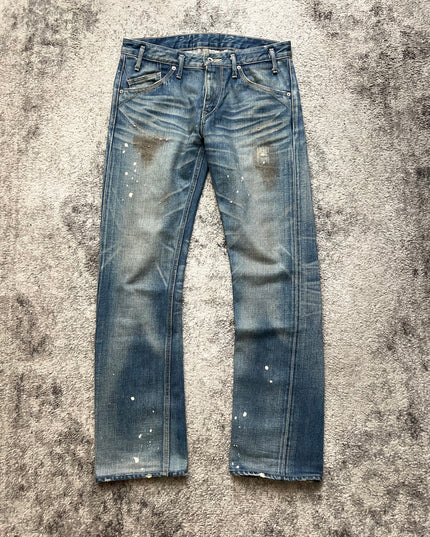 MR OLIVE "PAINTED GHOSTS" DENIM