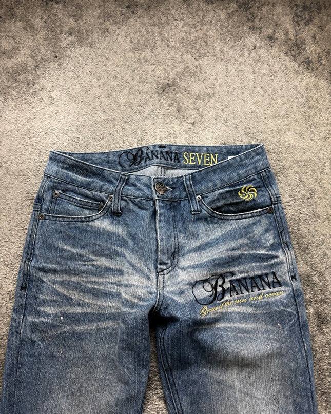 BANANA SEVEN "BLUE STATIC" DENIM