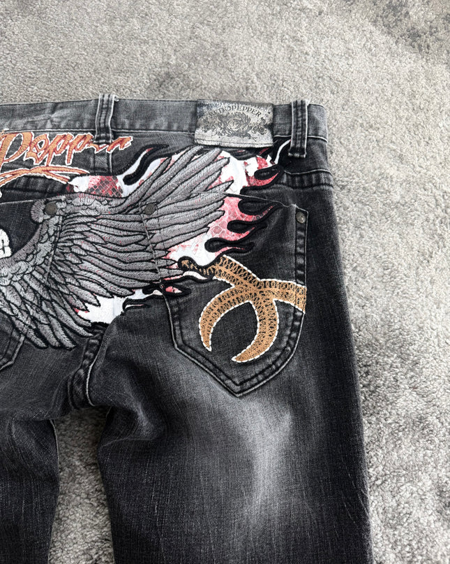 RED PEPPER "SHADOW FADE" DENIM (M)