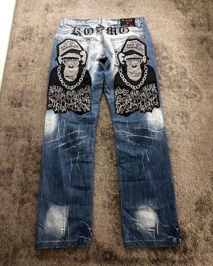 KOSMO LUPO "CRACKED LIGHT" DENIM (M)