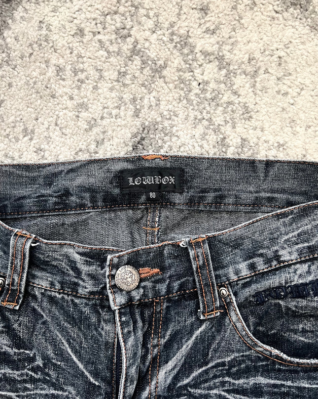 LOWBOX FLARED STONE WASH DENIM 