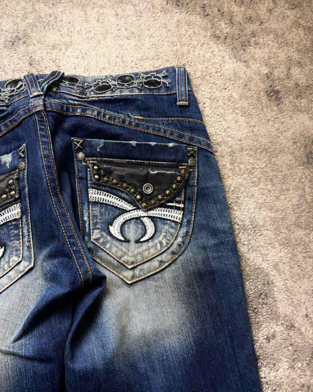 RED PEPPER "WINGED SKULL" DENIM