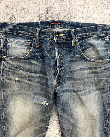 BLUE WAY "BROKEN SURFACE" DENIM