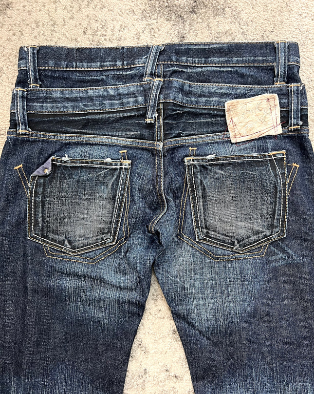 AVANTGAUGE "SYNTHETIC MEMORY" DOUBLE WAIST DENIM