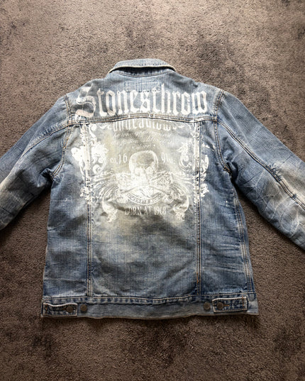 3STONES "STUD FADE" DENIM JACKET