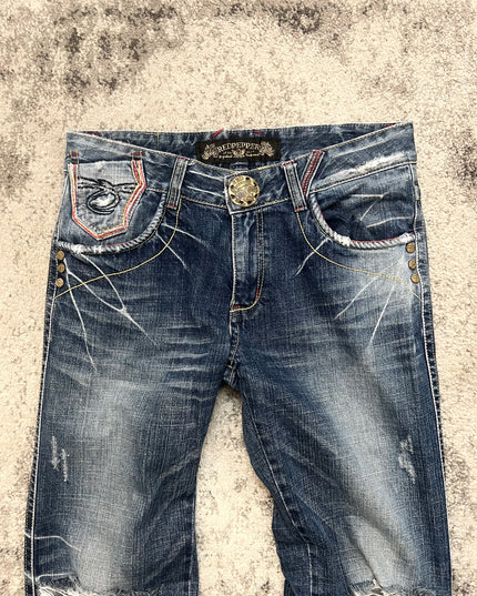 RED PEPPER "JERSEY TEARS" DENIM