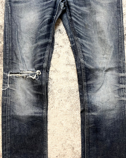 NUDIE JEANS "DEAD SOUL INDIGO" SLIM FIT DENIM