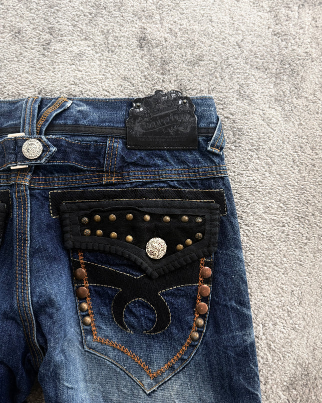 RED PEPPER "STUDDED LOGO" DENIM (M)