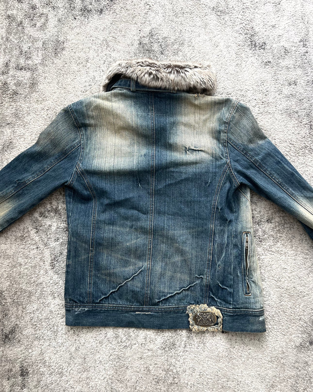 CASVA "REBEL FUR" DENIM JACKET
