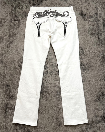 INTHEATTIC WHITE FLARE DENIM