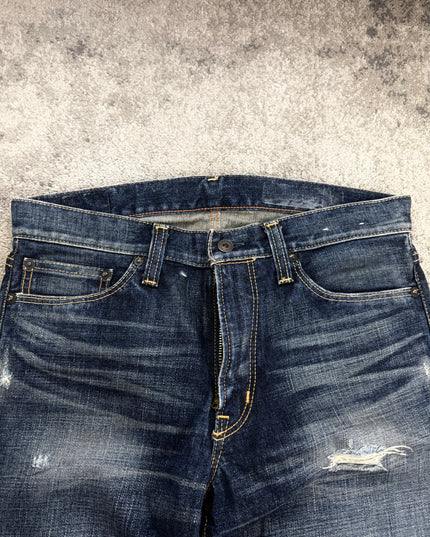 BACKNUMBER "FRAYED MIDNIGHT" DENIM (S-M)