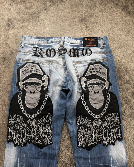 KOSMO LUPO "CRACKED LIGHT" DENIM (M)