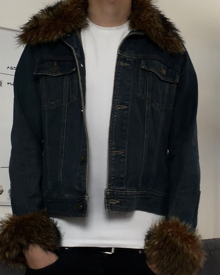 HEISEI "FUR RIOT" DENIM JACKET (S)
