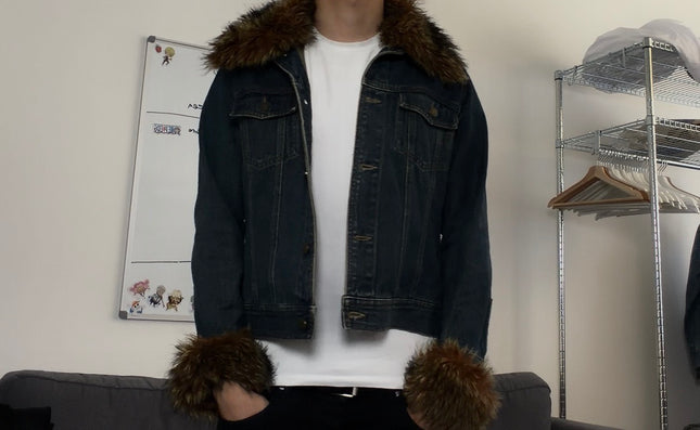 HEISEI "FUR RIOT" DENIM JACKET (S)