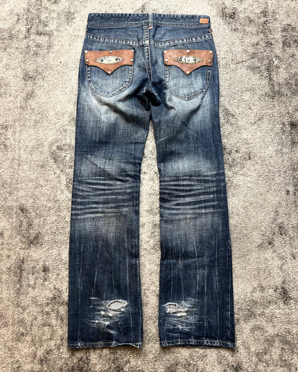 NICOLE CLUB "RUSTED WINGS" DENIM