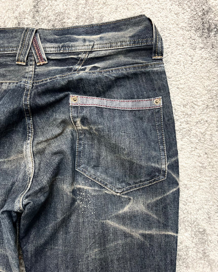 SUPERUBIS "CRACKED INDIGO" DENIM
