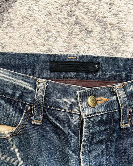 FUGA DISTRESSED FLARE DENIM