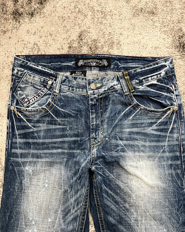 RED PEPPER "SLOGAN BACKLASH" DENIM