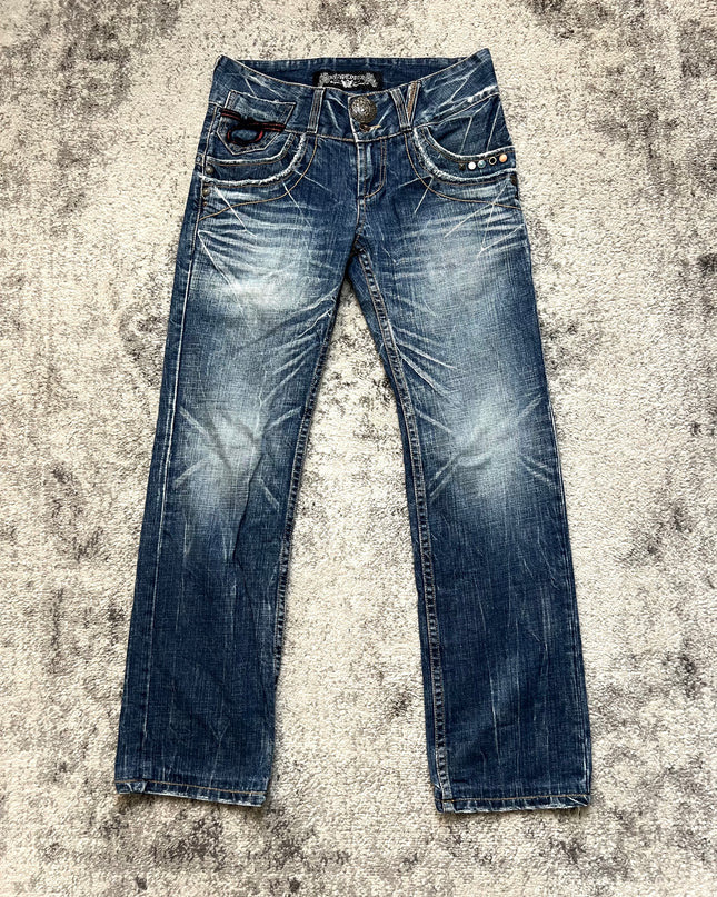 RED PEPPER WHISKERED GLAM JEANS