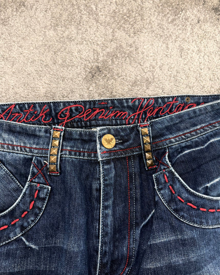ANTIK "RED STITCH REBELLION" DENIM