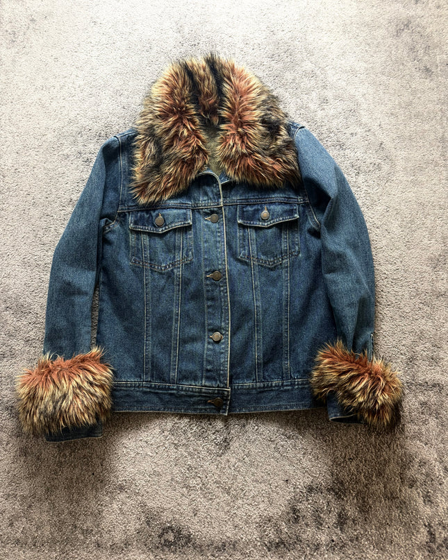 HEISEI "FUR RIOT" DENIM JACKET (S)