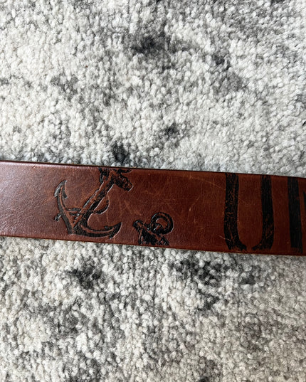 VAROSH EMBOSSED LEATHER BELT