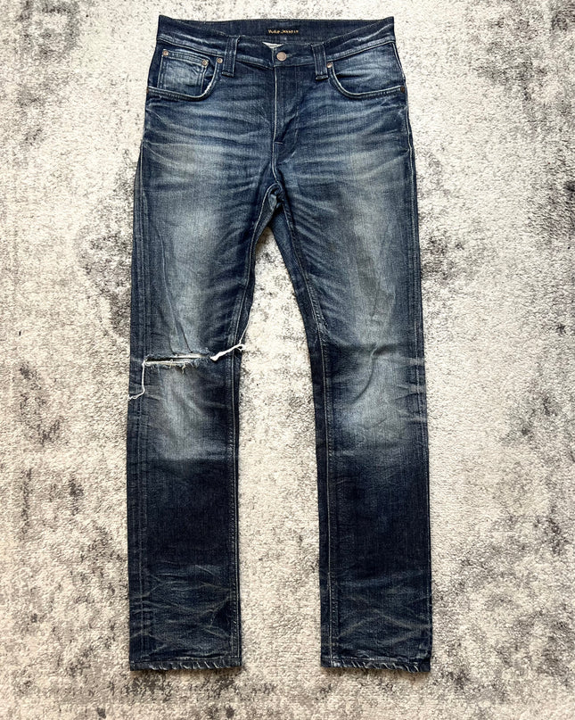 NUDIE JEANS "DEAD SOUL INDIGO" SLIM FIT DENIM