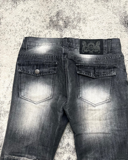 LOWBOX BLACK FLARE DENIM