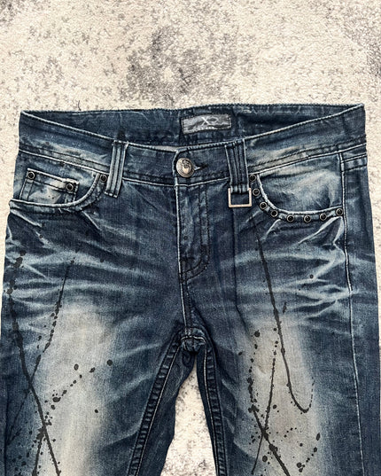 XFRM PAINT SPLATTER FLARE DENIM 