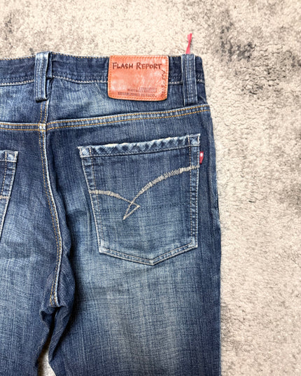 FLASH REPORT "WAVELINE BURNOUT" DENIM