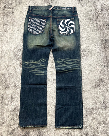 BANANA SEVEN "BACKDRAFT SWIRL" DENIM