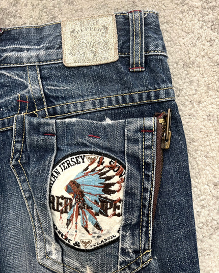 RED PEPPER "JERSEY TEARS" DENIM