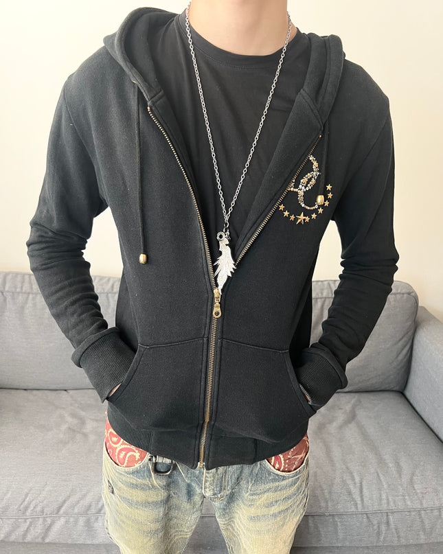 DRESS CAMP EMBELLISHED ZIP HOODIE