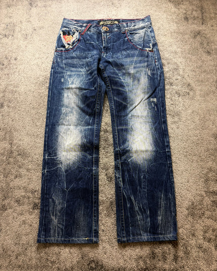 RED PEPPER "DISTRESSED FLAME" DENIM