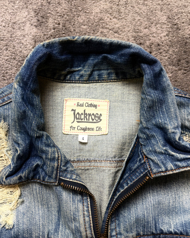 JACKROSE "BROKEN FADE" DENIM JACKET (M)