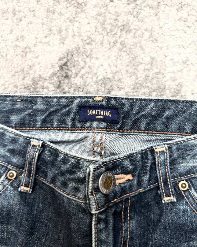 SOMETHING EDWIN "WASHED FLARE" DENIM