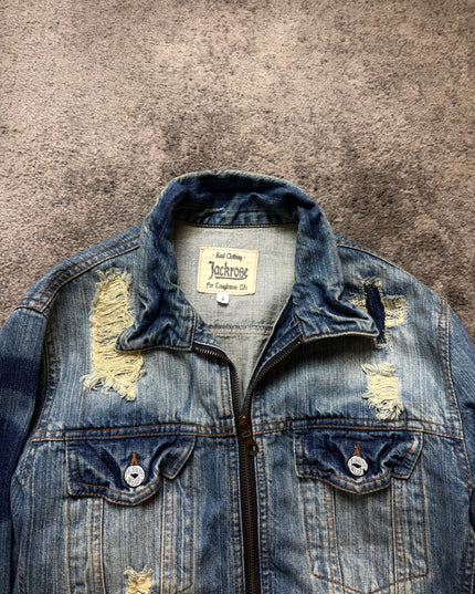 JACKROSE "BROKEN FADE" DENIM JACKET (M)